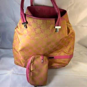 Tumi Gold and Pink Travel Bag Set